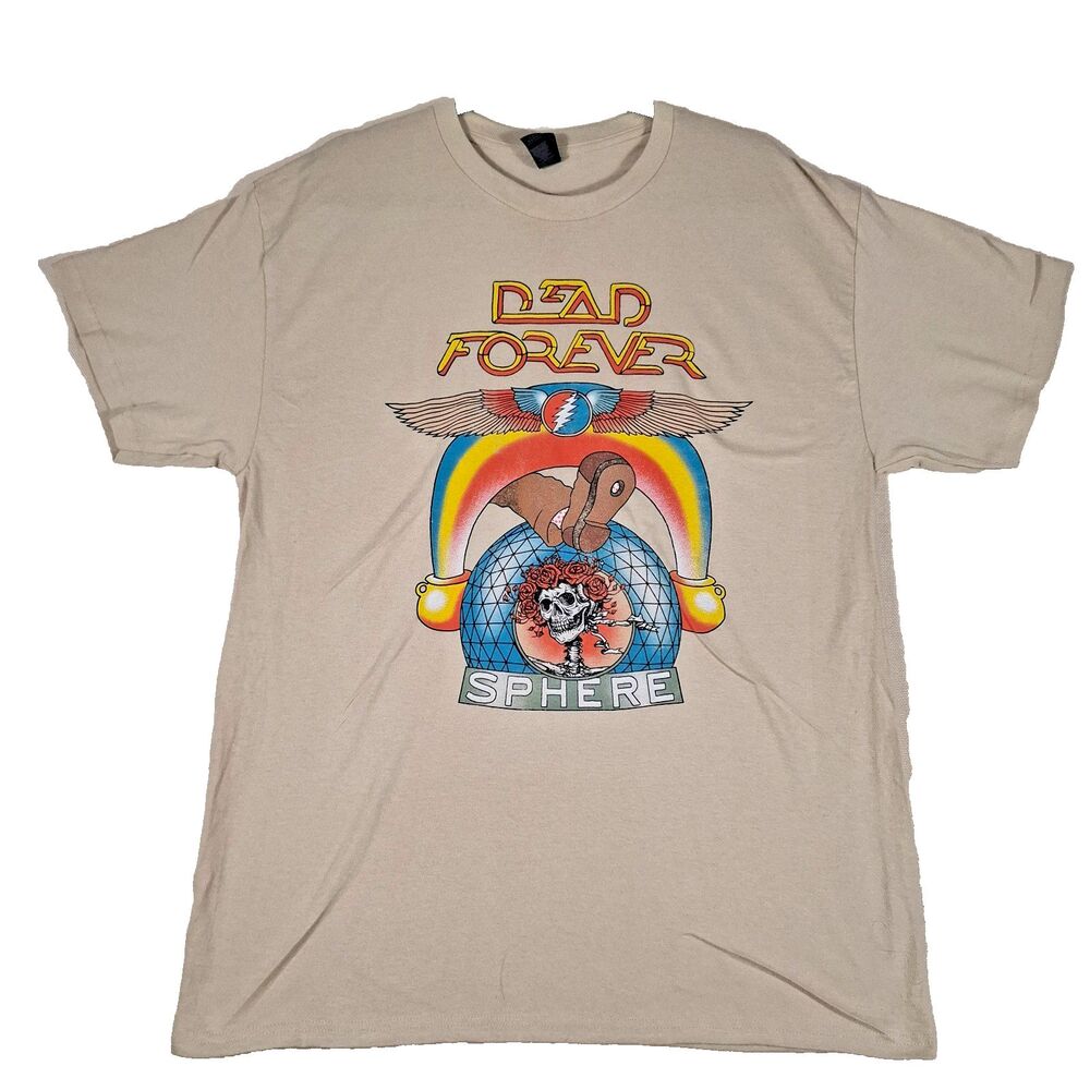 Dead Forever Sphere Las Vegas Residency Shirt 2025 Khaki Grateful Dead-Sz LG
